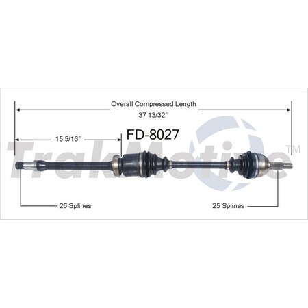 Surtrack Axle Cv Axle Shaft, Fd-8027 FD-8027
